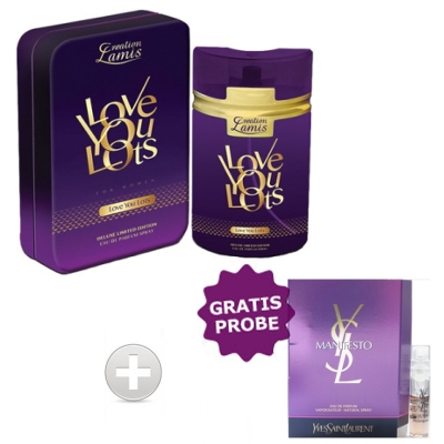 Lamis Love You Lots de Luxe  100 ml + Perfume Sample Spray YSL Manifesto