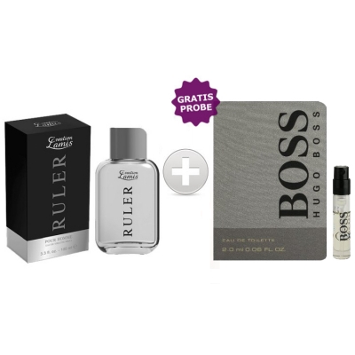 Lamis Ruler 100 ml + Perfume Sample Spray Hugo Boss Bottled