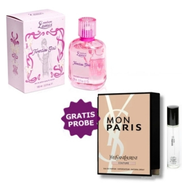 Lamis Twenties Girl 90 ml + Perfume Sample Spray Yves Saint Laurent Mon Paris
