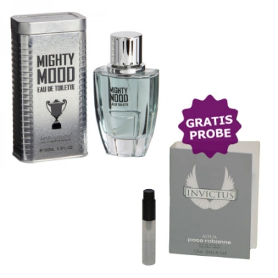 Linn Young Mighty Mood 100 ml + Perfume Sample Spray Paco Rabanne Invictus