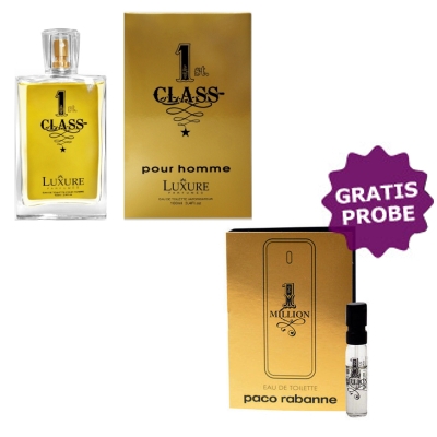 Luxure 1st. Class Men 100 ml + Perfume Sample Spray Paco Rabanne 1 Million