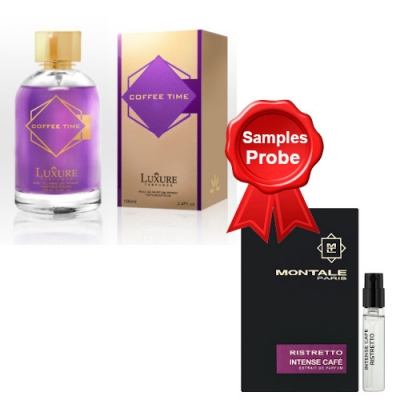 Luxure Coffee Time 100 ml + Perfume Sample Spray Montale Ristretto Intense Cafe