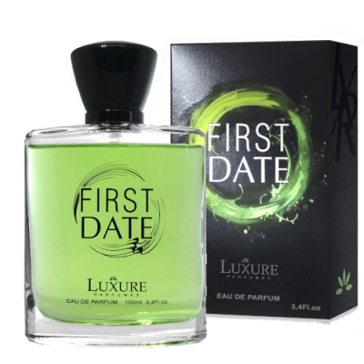 Luxure First Date 100 ml + Perfume Sample Yves Saint Laurent Black Opium Illicit Green