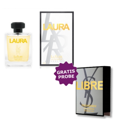 Luxure Laura 100 ml + Perfume Sample Spray Yves Saint Laurent Libre
