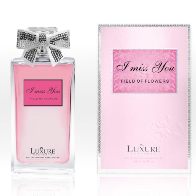 Luxure I Miss You Field of Flowers 100 ml + Perfume Sample Miss Dior Rose N'Roses