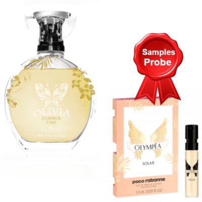Luxure Olivia Summer Time 100 ml + Perfume Sample Paco Rabanne Olympea Solar