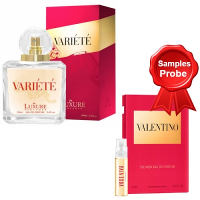 Luxure Variete 100 ml + Perfume Sample Spray Valentino Voce Viva