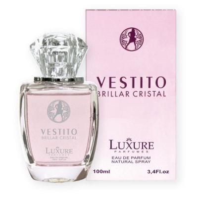 Luxure Vestito Brillar Cristal 100 ml + Perfume Sample Spray Versace Bright Crystal