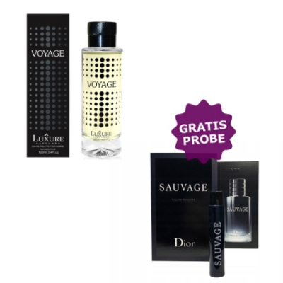 Luxure Voyage 100 ml + Perfume Sample Spray Dior Sauvage