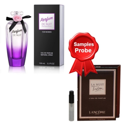 New Brand Parfum De Nuit 100 ml + Perfume Sample Spray Lancome Tresor La Nuit