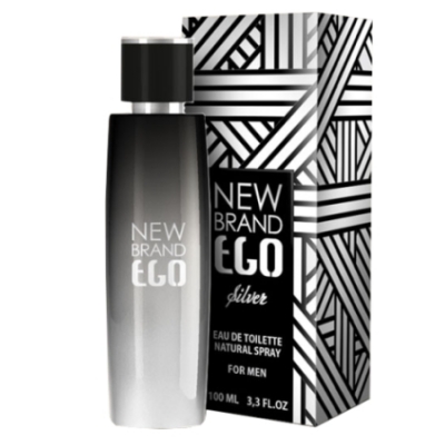 New Brand Ego Silver -  Eau de Toilette for Men 100 ml