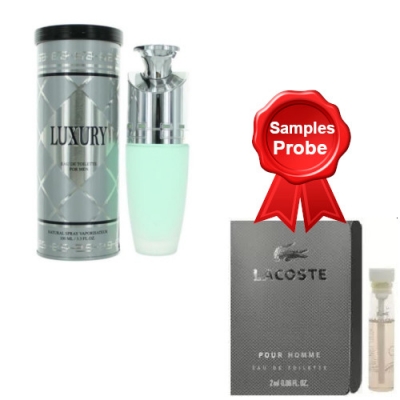 New Brand Luxury Men 100 ml + Perfume Sample Lacoste Pour Homme
