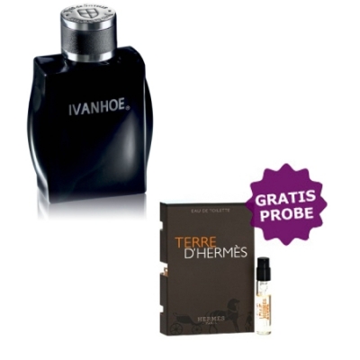Paris Bleu Ivanhoe Men 100 ml + Perfume Sample Spray Hermes Terre D'Hermes