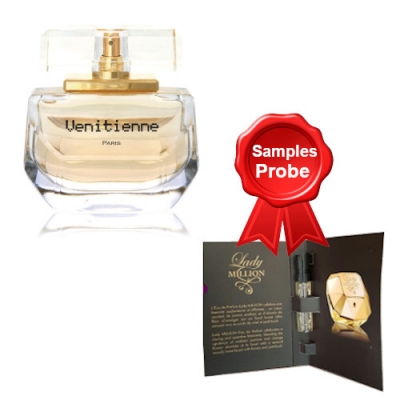 Paris Bleu Venitienne 100 ml + Perfume Sample Spray Paco Rabanne Lady Million