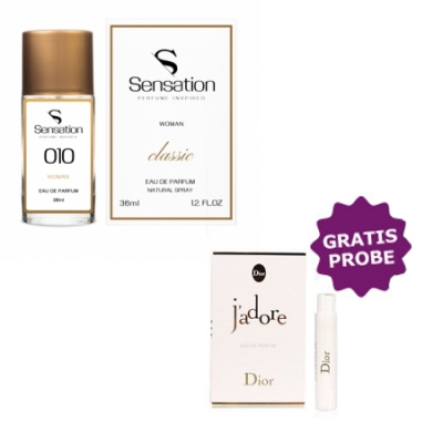Sensation No.010, 36 ml + Perfume Sample Spray Dior Jadore