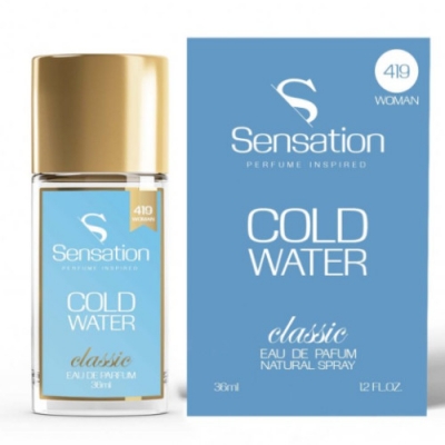 Sensation 419 Cold Water 36 ml + Perfume Sample Davidoff Cool Water Women