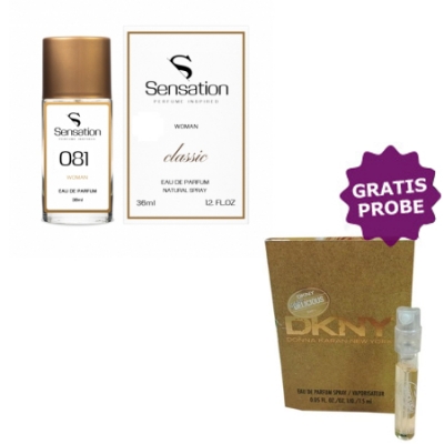 Sensation No.081, 36 ml + Perfume Sample Spray Donna Karan Be Delicious
