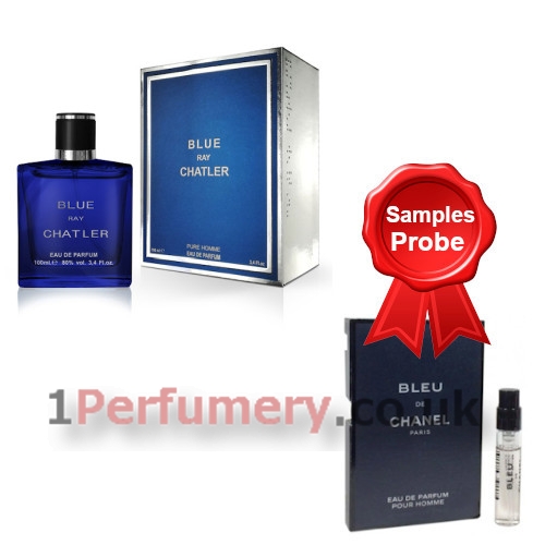 Chatler Blue Ray 100 ml + Perfume Sample Spray Chanel Bleu de Chanel