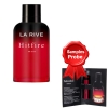 La Rive Hitfire 90 ml + Perfume Sample Spray Christian Dior Fahrenheit