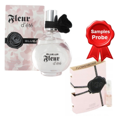 Blue Up Fleur D'ete 100 ml + Perfume Sample Victor Rolf Flowerbomb
