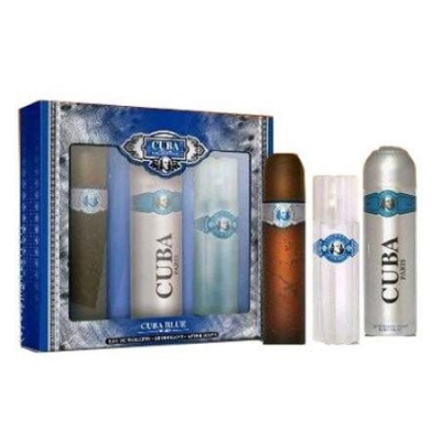 Cuba Blue - Set for Men, Eau de Toilette, Deodorant, After Shave