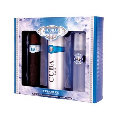Cuba Blue - Set for Men, Eau de Toilette, Deodorant, After Shave