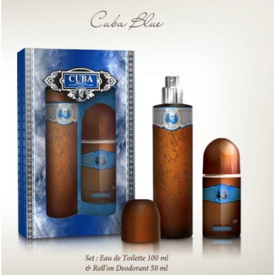 Cuba Blue - Set Unixex, Eau de Toilette, Deodorant Roll-On