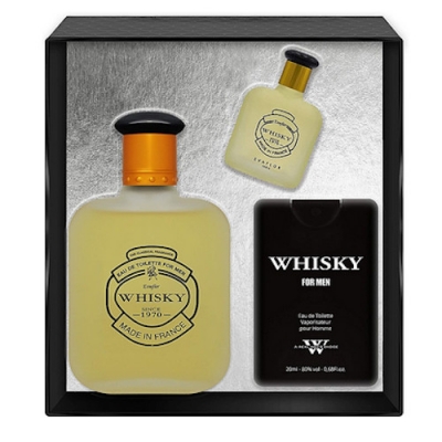 Evaflor Whisky - Set for Men, Eau de Toilette 100 ml, Eau de Toilette 20 ml, Eau de Toilette 7,5 ml