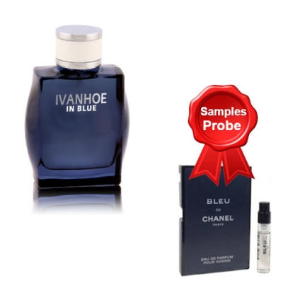 Paris Bleu Ivanhoe In Blue 100 ml + Perfume Sample Spray Chanel Bleu de Chanel